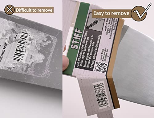 Rollingdog 3 Inch Chisel Pole Scraper - Stainless Steel Bent Blade With Anti-Slip Rubber Handle, Heavy Duty Paint Remover Scraper Tool #TOP4