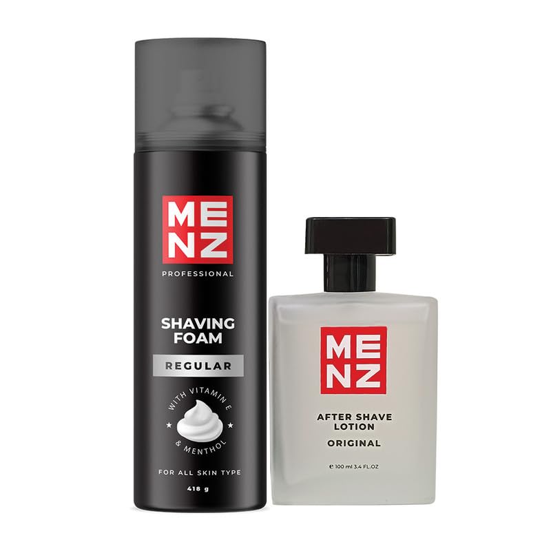 MENZ Regular Shaving Foam with vitamin E 418gm & Original After Shave Lotion Enrich With Oat Milk 100ml Combo Pack for Men-picture-16