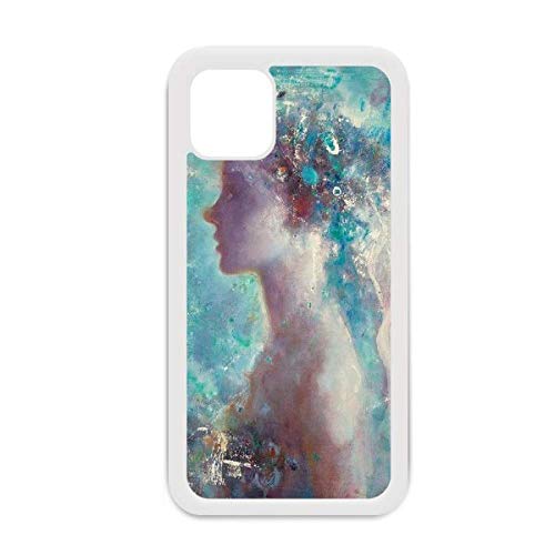 Coque iPhone 12 Pro Max peinture à l'huile blanc au design artistique