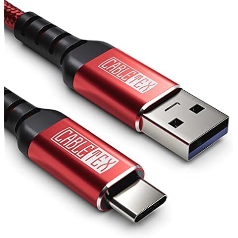 USB C Kabel auf USB 3.2 Typ A 1 Meter Ladekabel Nylon Datenkabel für USB 3.0 Computer und Smartphones wie Galaxy S8, S8+, OnePlus 2, OP 3, HTC 10, MacBook Pro und mehr Cover