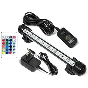 MingDak Fish Aquarium Tank Light – Aquarium Background Light,Wireless Remote Control,RGB Colored Changing, Underwater…