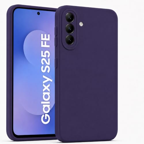 Image of FIRST MART Matte Silicone Back Cover for Samsung Galaxy S25 FE - Purple
