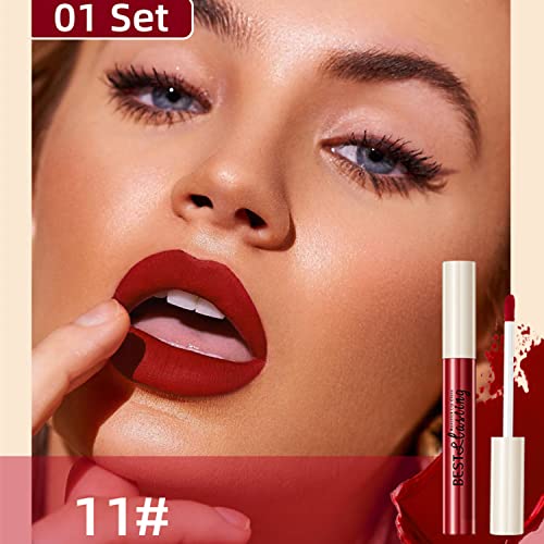 Melemando 12PCS Matte Liquid Lipstick Set Non-Stick Cup and Not Fade Pigmented Lipstick Long-Lasting Waterproof Velvet Lipgloss Kit Makeup Gift for Girls and Women (Set 01) - Image 6