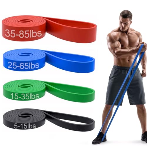 Image of Pull Up Bands, Resistance Bands Set, Exercise Workout Bands for Men & Women, Ideal for Body Stretching, Physical Therapy and Muscle Training