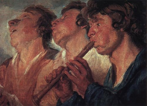 Tableau Jacob Jordaens les Musiciens Itinérants impression d'art mural vintage 60x90cm