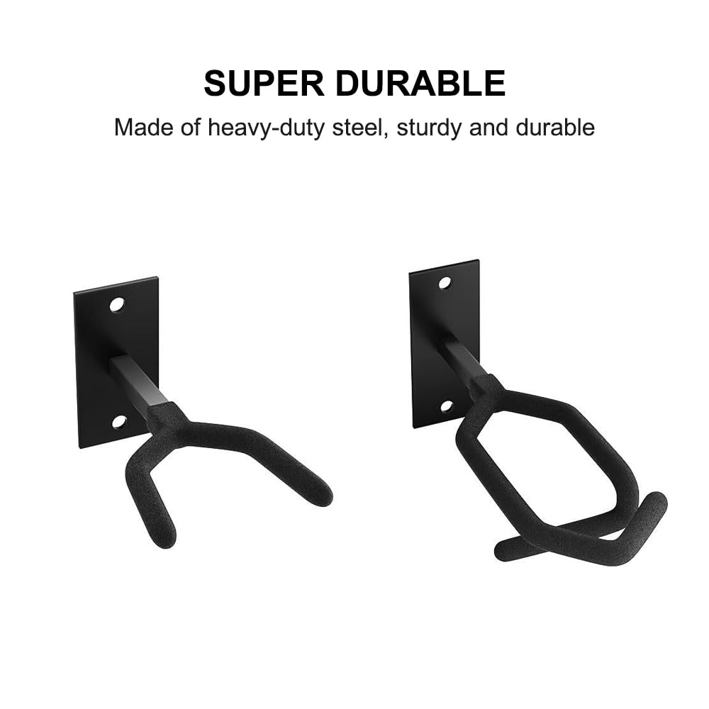 MiOYOOW Supporto per Pistola da Parete, 1 Set di Espositore Ganci per Fucili in Metallo, Altezza Regolabile, Porta Fucile per Interni, può Contenere Fino a 40 Libbre