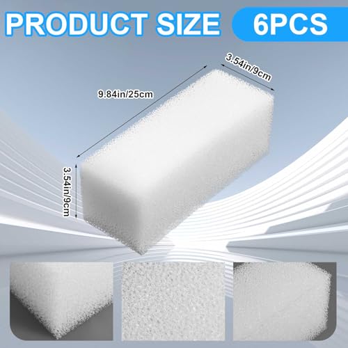 Image of Threlaco 6 Pcs Replacement Foam Filters Compatible with Aqua-Clear 110 /500 A623 Aquarium Filter Foam Insert Sponge Pads