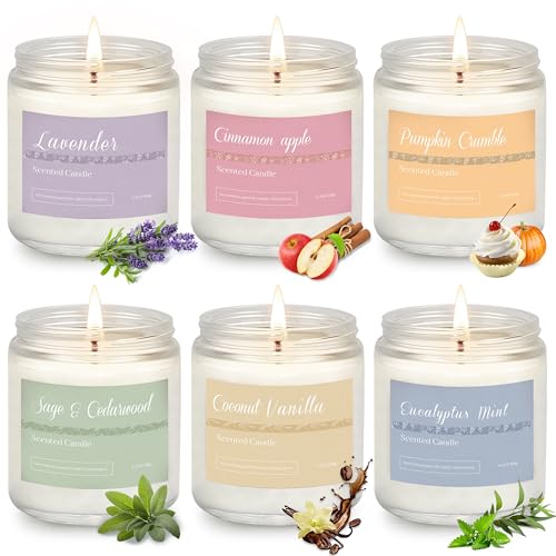 Fall Scented Candle Set, 6-Pack in Autumn Home Decor