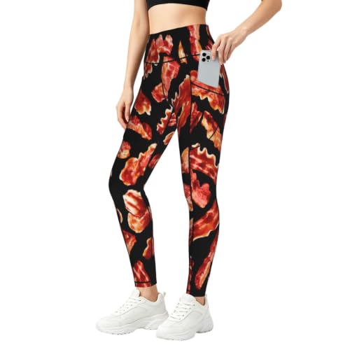 Pantalones de yoga para mujer elásticos con bolsillos mallas de entrenamiento EdsfFehs