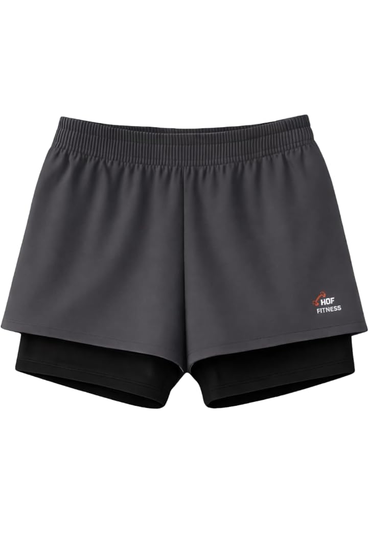 Women's 2-in-1 Athletic Shorts, Built-in Liner, Quick-Dry Running Shorts