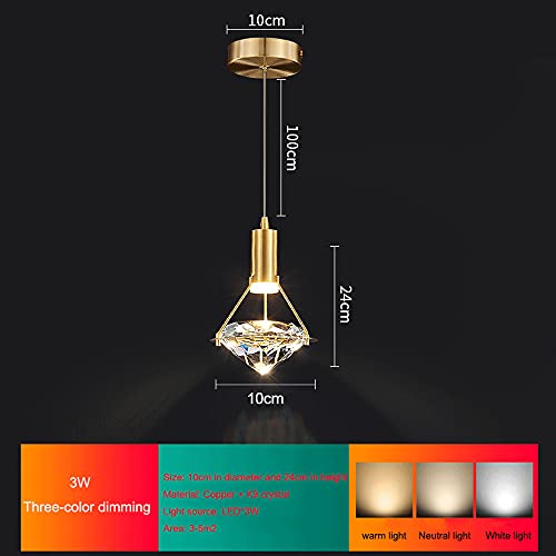 Lámpara colgante para sala de estar con diseño de diamante ajustable 5