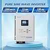 Ampinvt 1200W Pure sine Wave Solar Inverter 12V DC to 120V AC for Home Backup,Off-Grid Living,Built-in 40A MPPT Solar Controller,Solar & AC Input Charger,Compatible with Lifepo4 Battery
