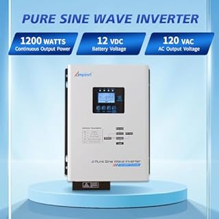 Ampinvt 1200W Pure sine Wave Solar Inverter 12V DC to 120V AC for Home Backup,Off-Grid Living,Built-in 40A MPPT Solar Controller,Solar & AC Input Charger,Compatible with Lifepo4 Battery