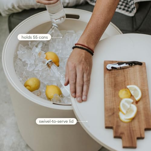 Image of Veradek Kona Cooler Side Table - Outdoor Cooler Table and Ice Chest