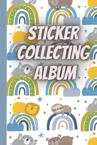 Sticker collecting album (Cute rainbow theme with animals sleeping): Hardcover sticker album for collecting stickers|sticker books for adults ... off my sticker|kids sticker collection album