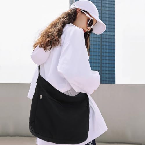 Bolso tote hobo de lona grande para mujer y hombre miniatura 2