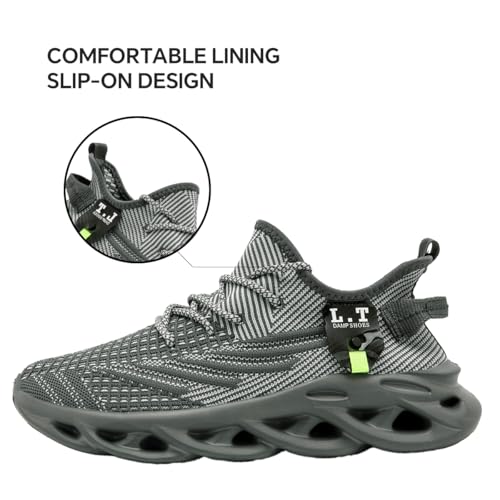 Image of Mens Running Shoes Gym Slip on Sneakers Non Slip Walking Tennis Sports Work Athletic Workout Casual Lightweight Breathable Fashion
