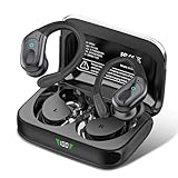 sajawass Wireless Earbuds, Sports Bluetooth Headphones, 75Hrs Playtime Ear Buds with LED Power Display, Noise Canceling Headset, IPX7 Waterproof Earphones for Workout/Running