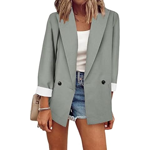 Blazer Femme OMZIN Gris Cover