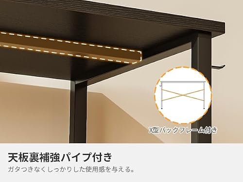 幅80 机 pcデスク 勉強机 パソコンデスク コンパクト ゲーミングデスク 省スペース 一人暮らし テレワーク シンプル 組立簡単 幅80*奥40*高さ74 ビンテージ [並行輸入品] [5]