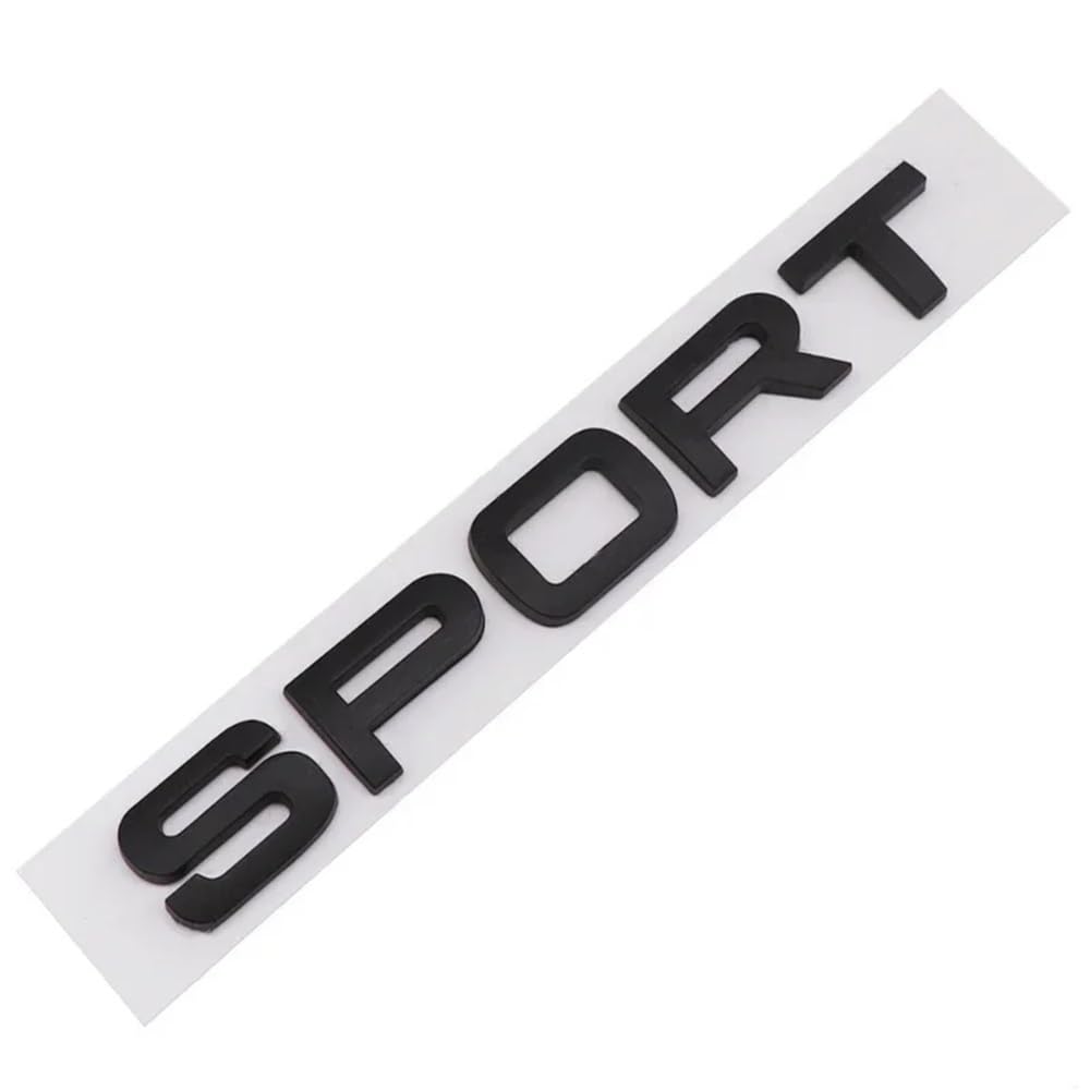 Tvaaghbcbr Matte Black Abs Sport Letters Emblem Car Rear Trunk Badge Compatible With Land Rover Discovery Evoque Range Rover L494 L320(Matte Black)