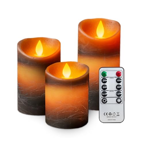 3er Set Led Kerzen, Flammenlose Kerzen, Led Kerzen Flackernde Flamme,...
