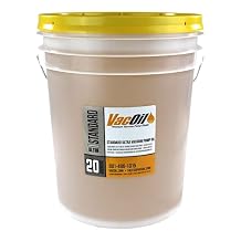 VacOil 20 Grade Vacuum Pump Oil | 5 Gallon for Edwards, Welch, Leybold, Agilent, High Grade, Molecularly Distilled & Increases Vacuum Pump Life