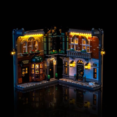 BRICKSHINING LED Lighting Compatible with Lego Sherlock Holmes Book Nook 10351 Bookshelf...