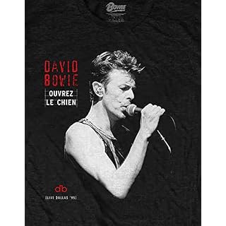 Rockoff Trade David Bowie T Shirt Ouvrez Le Chien Dallas 1995 Nouveau Officiel Homme Noir - Les Beatles, Paul McCartney, John Lennon, RIngo Starr, George Harrison Rockoff Trade David Bowie T Shirt Ouvrez Le Chien Dallas 1995 Nouveau Officiel Homme Noir – Image 3