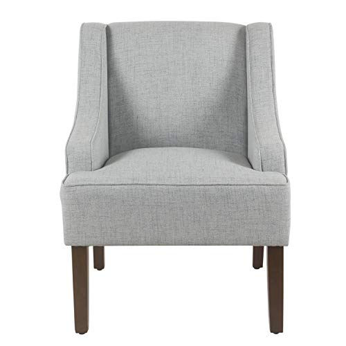Image of HomePop Swoop Arm Accent Chair - Soft Dove Gray
