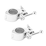 bimini top Feature: H HILABEE 2 Stücke Φ 25mm Edelstahl Rohrklemme Rohrclip Rohrbefestigung für Bimini-Top, Korrosionsbeständig