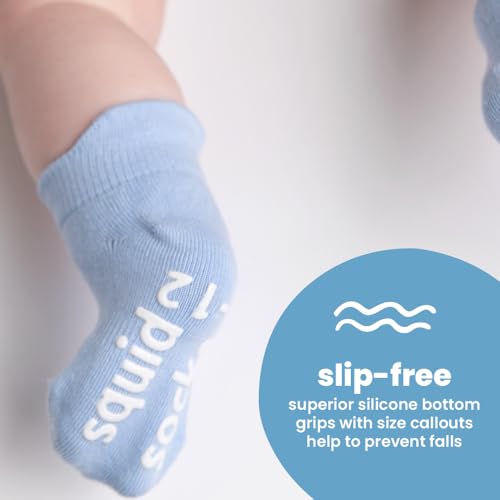 squid socks Cotton Socks | 0-6M, 6-12M, 12-24M, & 2T-3T | Grip Ankle Socks that Stay On | As Seen on Shark Tank4
