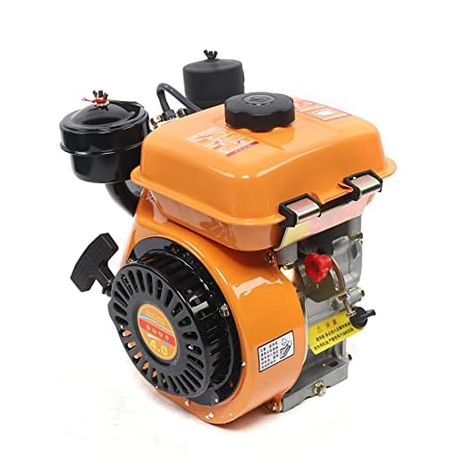 NOLANTISI Diesel Engine, 196CC Single Cylinder Air Cooling Diesel Engine Recoil Start System for Small Tiller Walking Tractor Transport Vehicle Irrigation & Drainage Machine