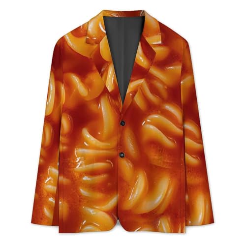 Noodles in T-omato Sauce Men's Slim Suit Long-Sleeve Prom Tuxedo Classic Two Button Business Jacket3