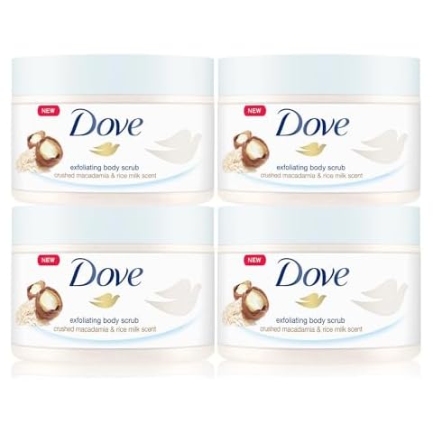 Dove Cream Shower Scrub with Macadamia & Rice Milk Cover
