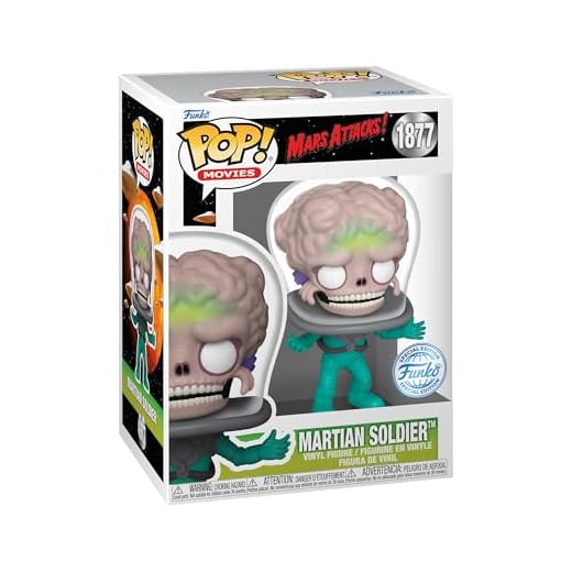 Funko Pop! Movies: Mars Attacks - Alien Soldier - 1/6 de Probabilidades de Obtener la RARA Variante Chase - Brilla en la Oscuridad - Mars Attacks Film - Figura de Vinilo Coleccionable