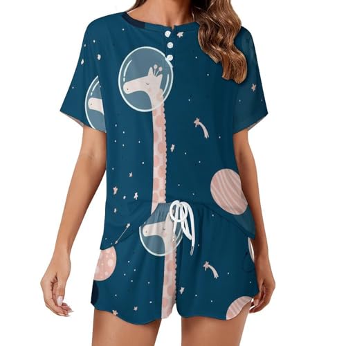 Pyjama short femme manches courtes anti-transpiration pour des nuits fraîches