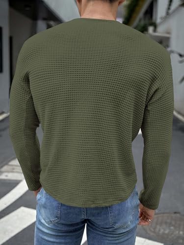 Image of Noble Monk Men Cotton Blend Regular Fit Relax Fit Full Sleeve Solid T-Shirt |Round Neck Full Sleeve t Shirts