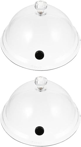 Hemoton 2pcs cúpula de plástico para platos, vasos, cuencos, infusor Cloche, infusor accesorio tapa