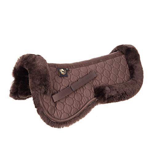 Merauno Lambskin Half pad- Lammfell Sattelkissen Braun (M) Cover