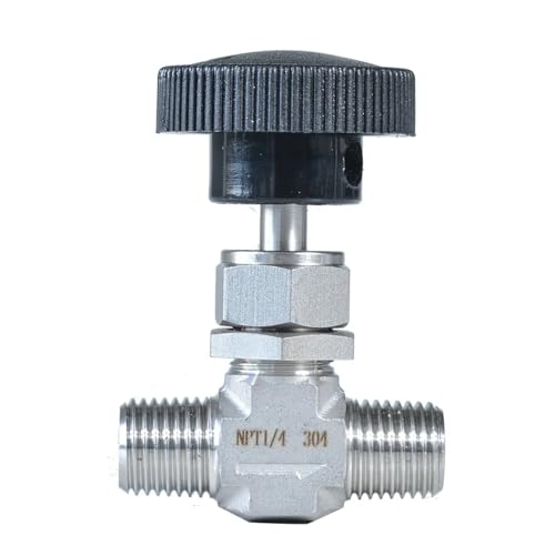 Válvula de aguja de acero inoxidable 3/8 rosca macho NPT 6