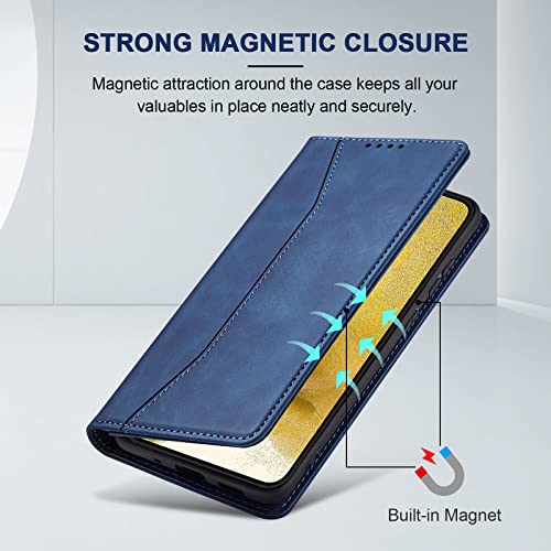 Image of Jasonyu Flip Wallet Case for Samsung Galaxy S22 Plus /S22+,Blue