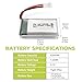 sea jump 6PCS 3.7V Lipo Battery 420mAh 25C with 6in1 Charger Molex Plug Compatible with Most RC Drone Quadcopters, Aerial Drones, Gliders, Robot Batteries