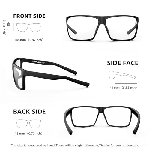 Image of MAXJULI XL Z87 Sunglasses for Big Wide Heads Men TR90 Ultralight UV400 Protection Glasses 8108