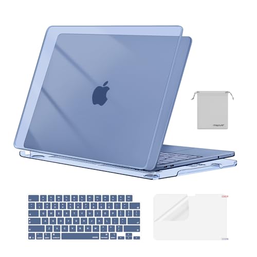 Image of MOSISO Compatible with MacBook Neo Case 13 inch 2026 Release Model A3404 with A18 Pro Chip, 4 in 1 Kit Precision Fit Crack & Scratch Resistant Protective Hard Shell Case Cover, Crystal Indigo