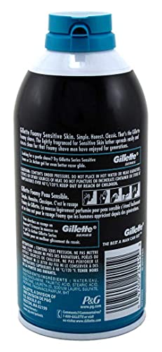 Gillette Foamy Shave Foam Sensitive 11 Ounce (325Ml) (3 Pack) #TOP1