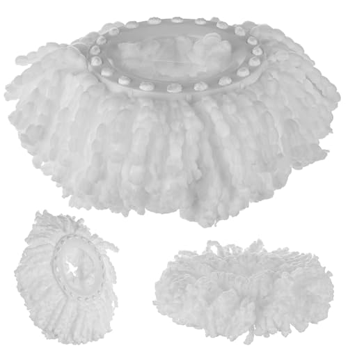 KADAX Serpillère de rechange pour balai serpillère, tête de rechange, en microfibre, ronde