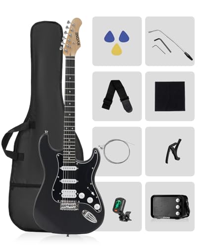 RVONE RST-150 39' Beginner Electric Guitar Kit with Amp & HSS Pickups | Complete Starter Set for...