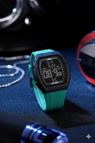Image of V2A Digitron 2209 Tonneau Design Digital Sports Watch for Men & Boys | Alarm, Stopwatch, 12 /24H | 3 ATM Water Resistant | Luminous Display | | Sports, Fitness, Outdoor & Training| Gifts for Men & Boys
