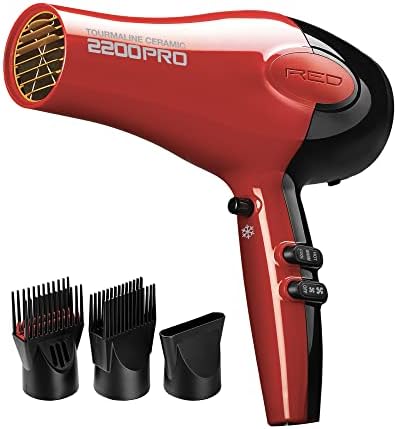 Red by Kiss Tourmaline Ceramic 2200PRO Professional Hair Dryer BD07N
